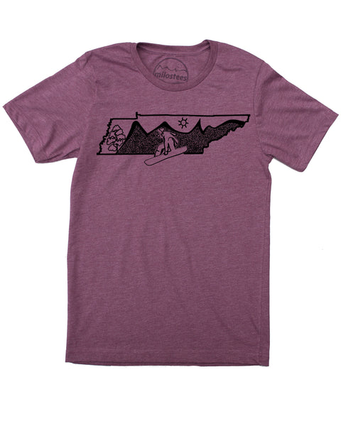 Tennessee Home Shirt | Snowboarding Print on Soft Wears | Ride Gatlinburg Elevate the Day!