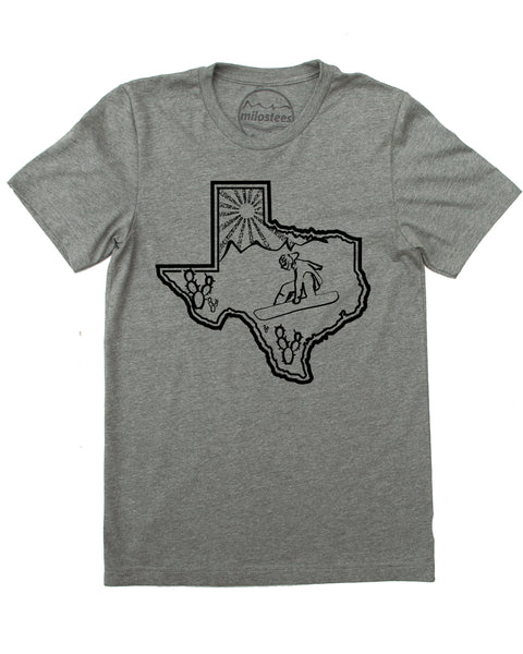 Texas Home Shirt | Snowboarding Graphic on Soft 50/50 Apparel | Elevate the Day!