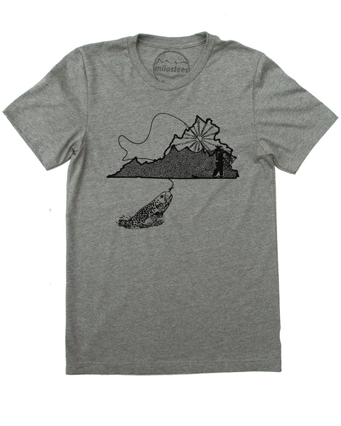 Virginia Home Shirt | Original Fly Fishing Graphic | Hand Screen Print on Soft Threads | Elevate the Day!