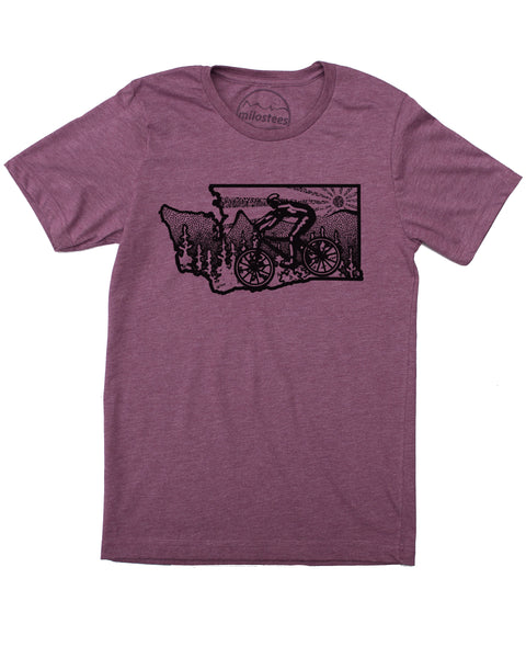 Washington Shirt- Mountain Bike Washington Graphic on Soft 50/50 T-shirt's