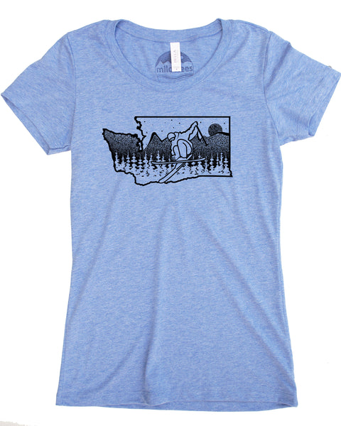 Washington State Ski Shirt in a Powdery Blend of Fabric for a Soft Floaty Feel that Leaves you Wanting More!