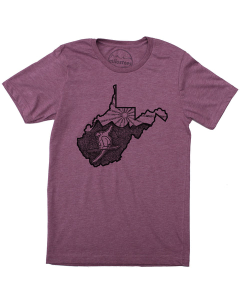 Ski West Virginia T-shirt | Skiing Graphic on Soft 50/50 Wears | Ski Snowshoe Mountain Elevate the Day!
